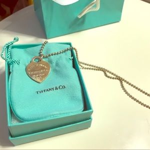 Tiffany “ Return to Tiffany” heart tag necklace